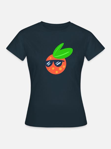 coole orange1 - Frauen T-Shirt - Navy