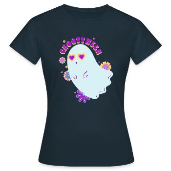 groovy gosh - Women's T-Shirt - navy - Front - AI Model Female 172 dark (172cm)