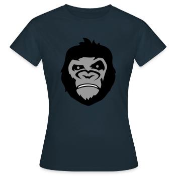Gorilla Face - Women's T-Shirt - navy - Front - AI Model Female 172 dark (172cm)
