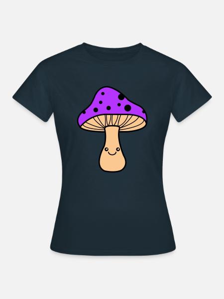 Mushroom Comic - Women's T-Shirt - navy