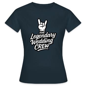 Équipe de mariage Fête de mariage - T-shirt Femme - marine - Devant - AI Model Female 172 dark (172cm)