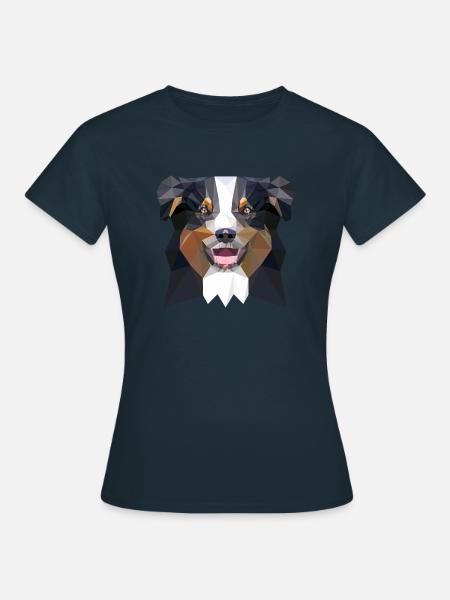 Aussie low poly black - Frauen T-Shirt - Navy