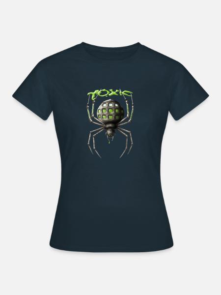 Giftige Spinne (grün) - Frauen T-Shirt - Navy