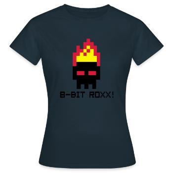 8bit Roxx! - Frauen T-Shirt - Navy - Vorne - AI Model Female 172 dark (172cm)