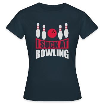 Je suis nul au bowling - T-shirt Femme - marine - Devant - AI Model Female 172 dark (172cm)