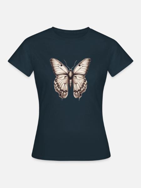 Schmetterling die Motte mit schönen und magischen Flügeln - Frauen T-Shirt - Navy