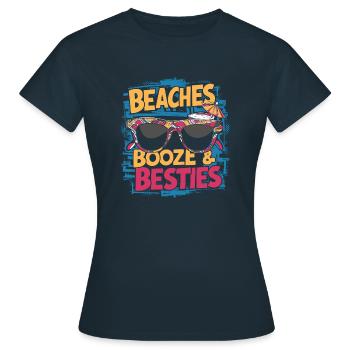 Girls' Vacation – Beaches, Drinks, Girlfriends - Women's T-Shirt - navy - Front - AI Model Female 172 dark (172cm)