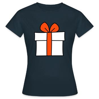 Geschenk dreifarbig - Frauen T-Shirt - Navy - Vorne - AI Model Female 172 dark (172cm)