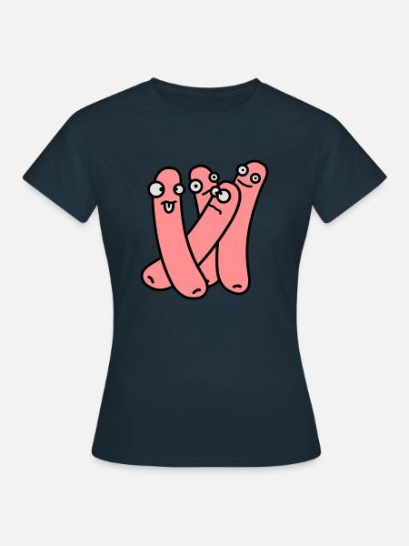 Funny Sausages - Frauen T-Shirt - Navy
