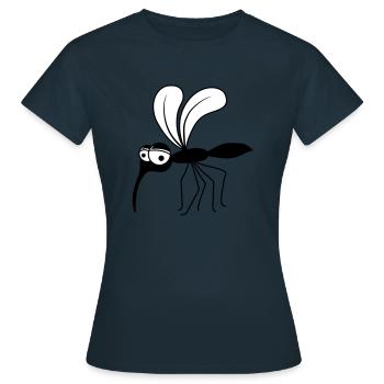stechmuecke fliege insekt schmeissfliege blutsauge - Frauen T-Shirt - Navy - Vorne - AI Model Female 172 dark (172cm)