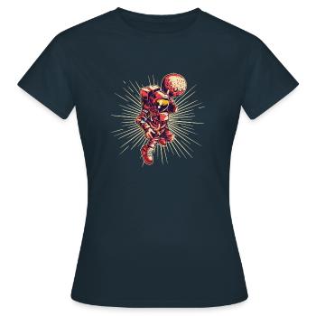 Astronaute de basketball - T-shirt Femme - marine - Devant - AI Model Female 172 dark (172cm)