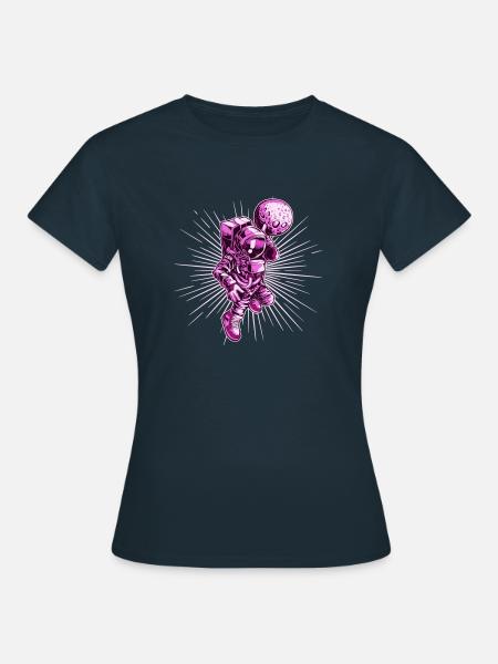 Basketball Astronaut - Frauen T-Shirt - Navy