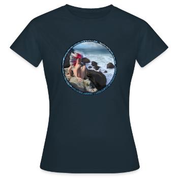 Verseau - T-shirt Femme - marine - Devant - AI Model Female 172 dark (172cm)