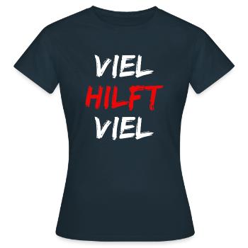 Beaucoup aide beaucoup - T-shirt Femme - marine - Devant - AI Model Female 172 dark (172cm)