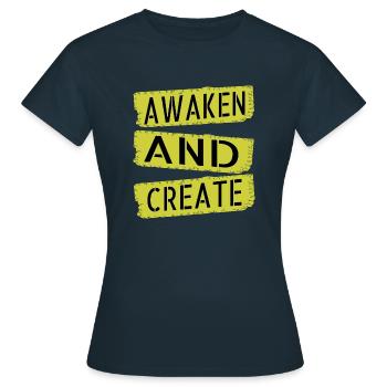 Idée cadeau citations d’illumination - T-shirt Femme - marine - Devant - AI Model Female 172 dark (172cm)