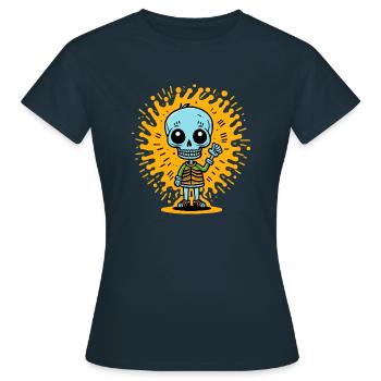 Squelette - T-shirt Femme - marine - Devant - AI Model Female 172 dark (172cm)