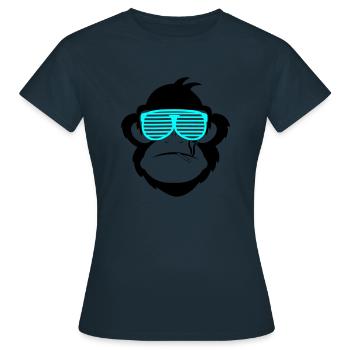 Smoking Monkey 2 - Women's T-Shirt - navy - Front - AI Model Female 172 dark (172cm)