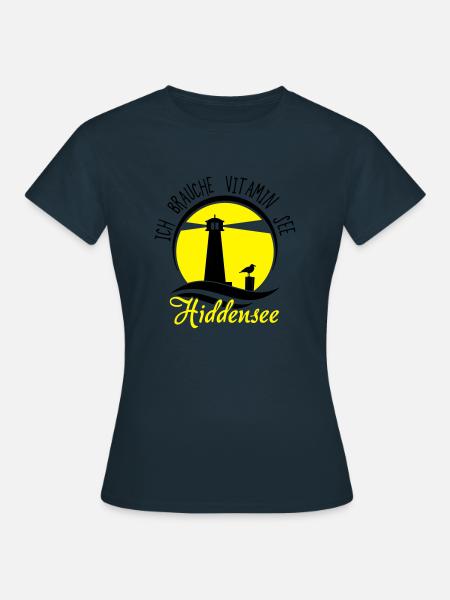 Vitamin See Hiddensee - Frauen T-Shirt - Navy