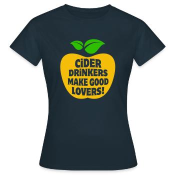 Les buveurs de cidre font de bons amants Apfelwein Cidre - T-shirt Femme - marine - Devant - AI Model Female 172 dark (172cm)