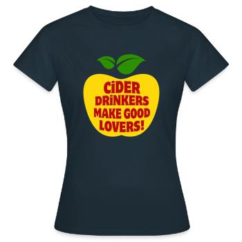 Les buveurs de cidre font de bons amants Apfelwein Cidre - T-shirt Femme - marine - Devant - AI Model Female 172 dark (172cm)