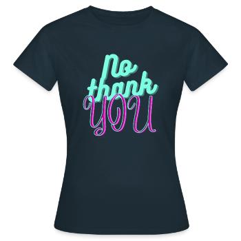 Non merci! - T-shirt Femme - marine - Devant - AI Model Female 172 dark (172cm)