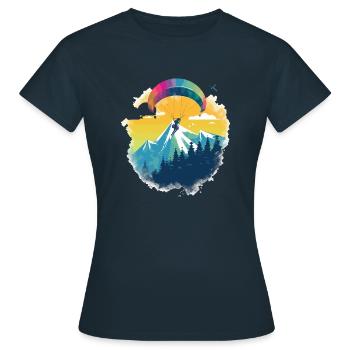 Parapente Marco - T-shirt Femme - marine - Devant - AI Model Female 172 dark (172cm)