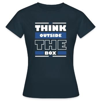 Think outside the Box - T-shirt Femme - marine - Devant - AI Model Female 172 dark (172cm)