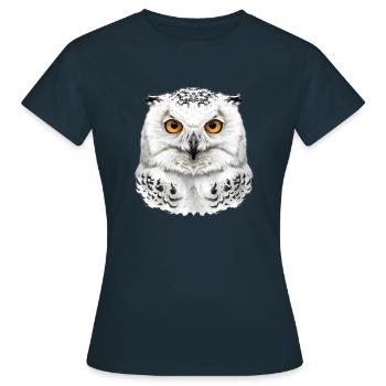 Tête de harfang des neiges - T-shirt Femme - marine - Devant - AI Model Female 172 dark (172cm)