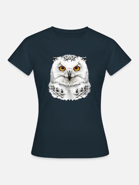 Schneeeulen-Kopf - Frauen T-Shirt - Navy
