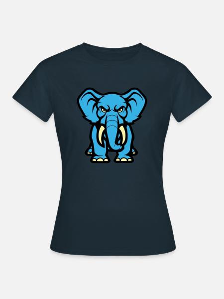 elefant comic - Frauen T-Shirt - Navy