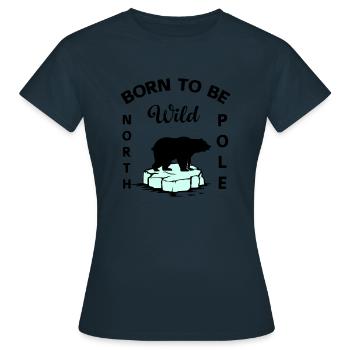 Ours polaire Wilderness Antarctique - T-shirt Femme - marine - Devant - AI Model Female 172 dark (172cm)