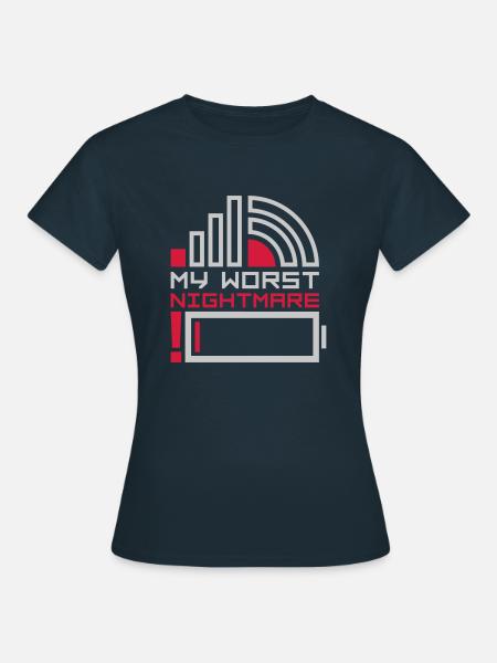 My worst nightmare Logos - Frauen T-Shirt - Navy