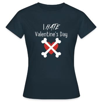 Je déteste la Saint-Valentin - T-shirt Femme - marine - Devant - AI Model Female 172 dark (172cm)