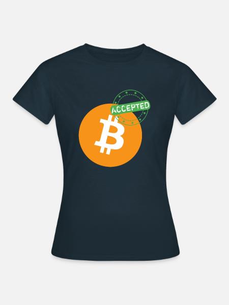 Bitcoin Accepted - Frauen T-Shirt - Navy