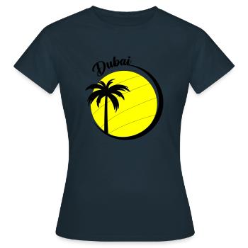 dubai - Frauen T-Shirt - Navy - Vorne - AI Model Female 172 dark (172cm)