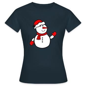 snowman - Women's T-Shirt - navy - Front - AI Model Female 172 dark (172cm)