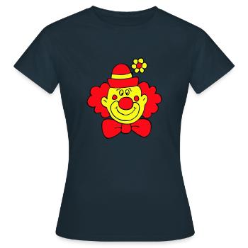 Clown - Frauen T-Shirt - Navy - Vorne - AI Model Female 172 dark (172cm)