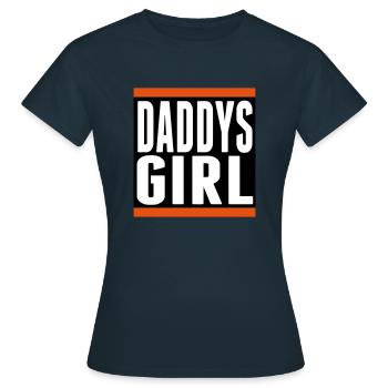daddys girl shirt princess shirt - Women's T-Shirt - navy - Front - AI Model Female 172 dark (172cm)