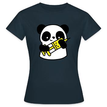 Infirmière de panda avec la seringue - T-shirt Femme - marine - Devant - AI Model Female 172 dark (172cm)