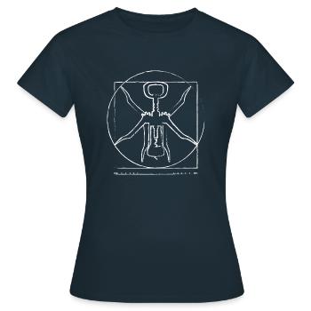 Da Vinci Alcool - T-shirt Femme - marine - Devant - AI Model Female 172 dark (172cm)