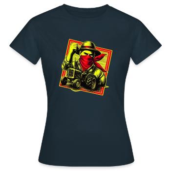 The anger of Belgian farmers - Women's T-Shirt - navy - Front - AI Model Female 172 dark (172cm)