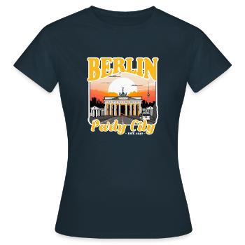 Berlin ville de fête - T-shirt Femme - marine - Devant - AI Model Female 172 dark (172cm)