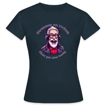 Nicht gut aber lustig - Frauen T-Shirt - Navy - Vorne - AI Model Female 172 dark (172cm)