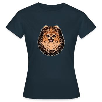Tribal Spitz - T-shirt Femme - marine - Devant - AI Model Female 172 dark (172cm)