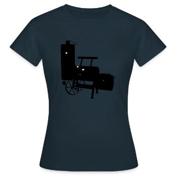 Smoker - Frauen T-Shirt - Navy - Vorne - AI Model Female 172 dark (172cm)