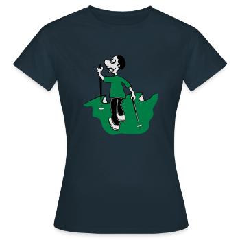 nordic walking drôle - T-shirt Femme - marine - Devant - AI Model Female 172 dark (172cm)