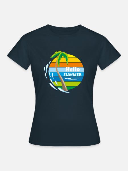 Hallo Sommer - Frauen T-Shirt - Navy