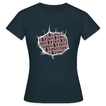 bday cool raubkatze meerkatze seekatze falbkatze - Frauen T-Shirt - Navy - Vorne - AI Model Female 172 dark (172cm)