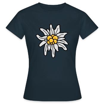 Edelweiss - Frauen T-Shirt - Navy - Vorne - AI Model Female 172 dark (172cm)