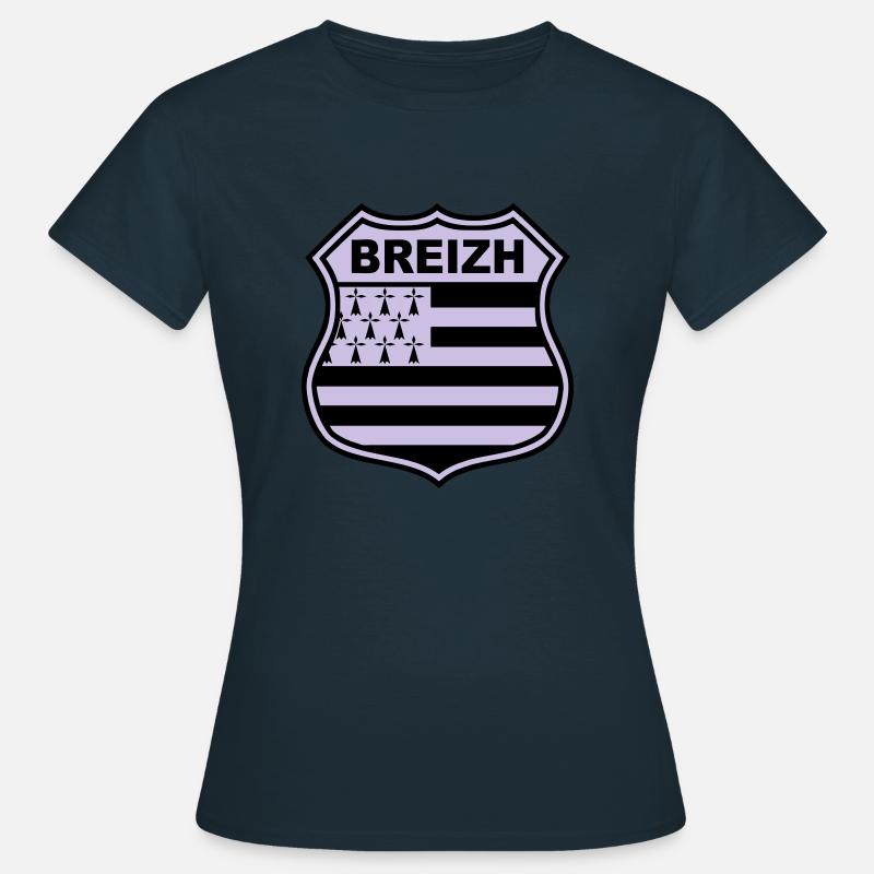 Breizh Bretagna Bretagna - Maglietta da donna - navy